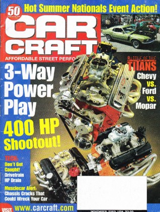 CAR CRAFT 2003 NOV - AMX, ROAD RUNNER, GS455, HP LOSS